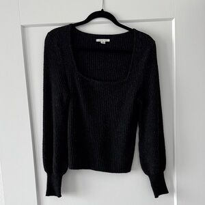 American Eagle Outfitters Black Ribbed Sweater
